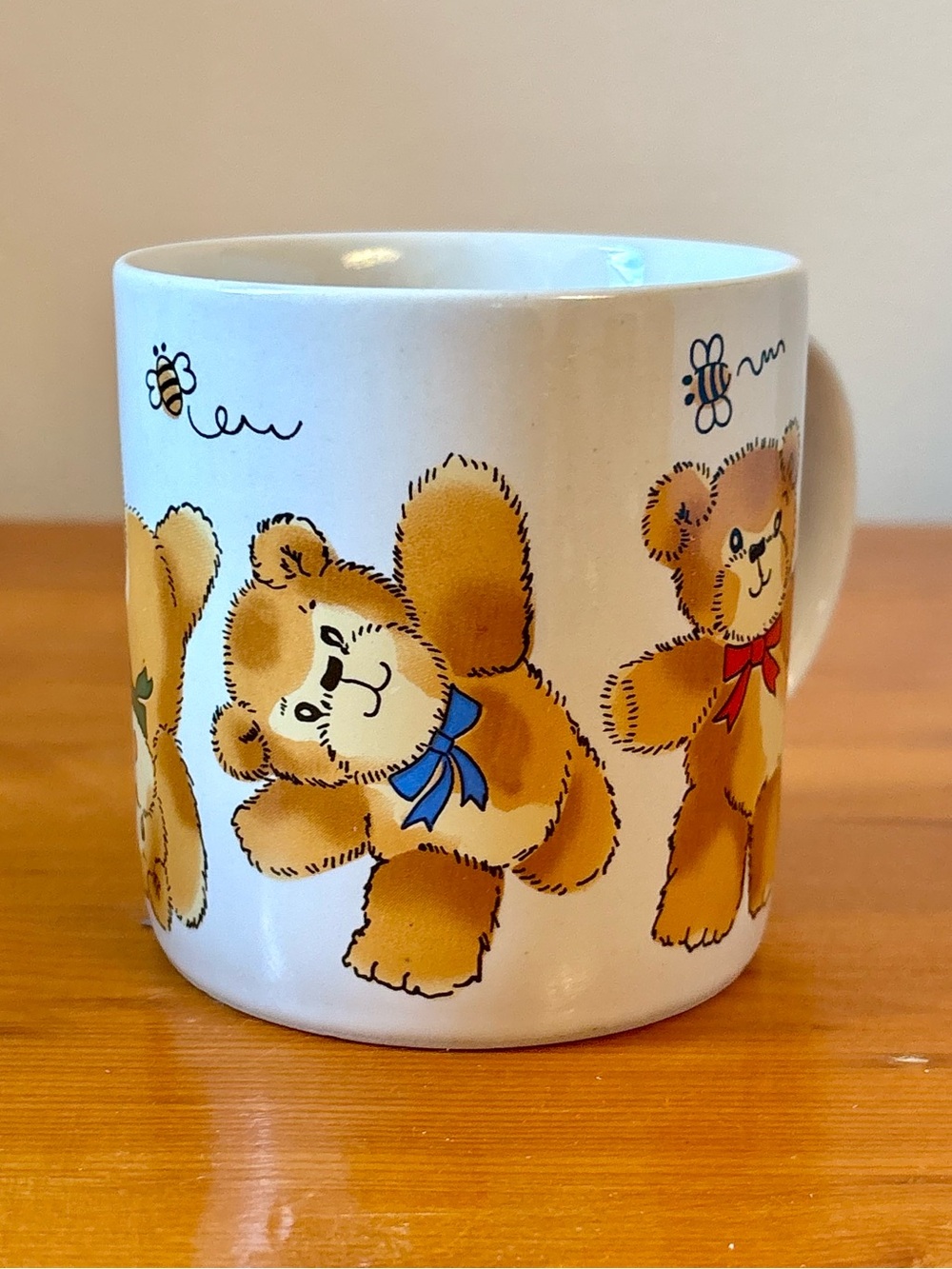 Vintage Retro Teddy Bear Ceramic Mug - 1990s Children’s / Collectible Cup
